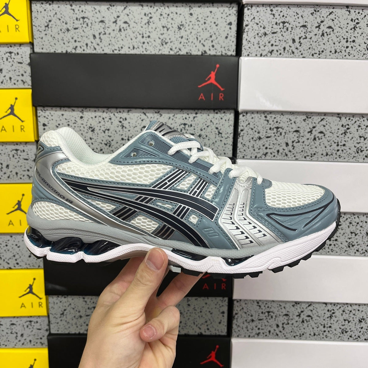 Asics Gel-Kayano 14 White Fjord Grey