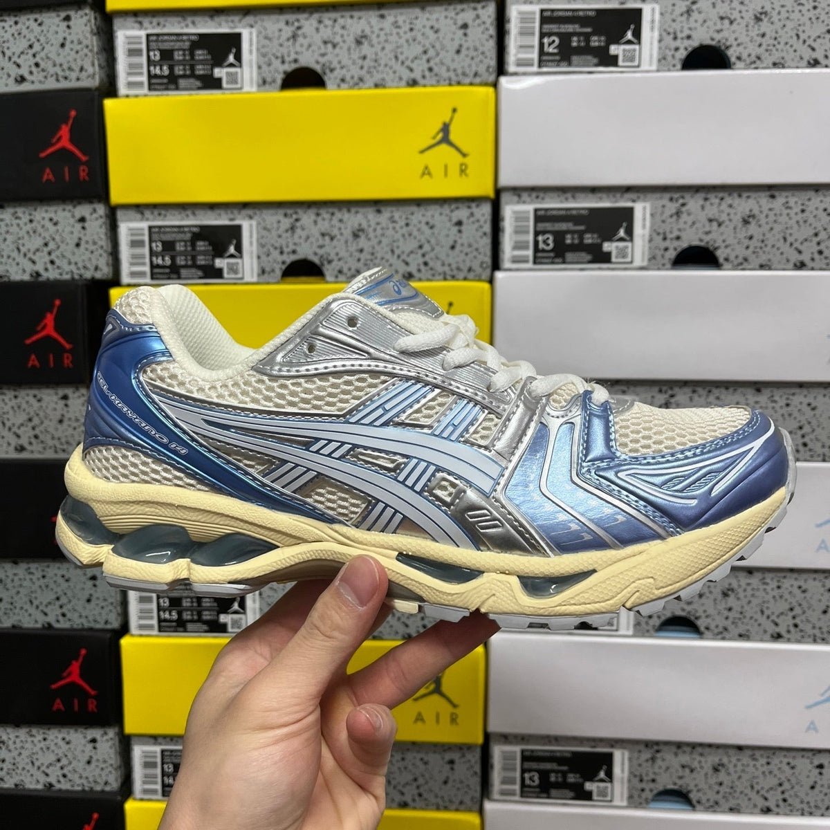 Asics Gel-Kayano 14 Cream Metallic Blue