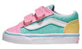 Old Skool V TD "Glitter Pastel Blue / Pink / Yellow" VN000CS6ZQP