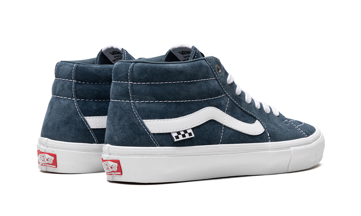 Pig Suede Skate Grosso Mid "Blue/White" VN0A5FCGY6Z
