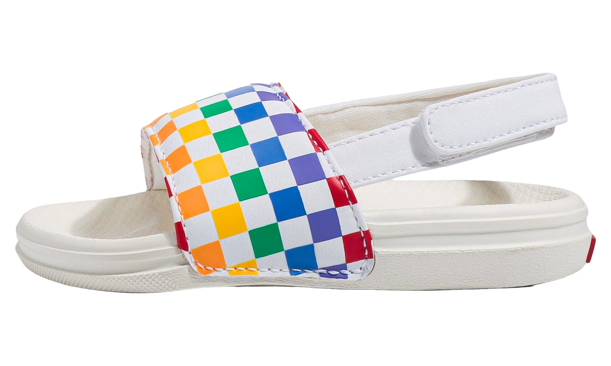 La Costa Slide-On Sandals TD "Checkerboard Rainbow" VN0A5HTL196