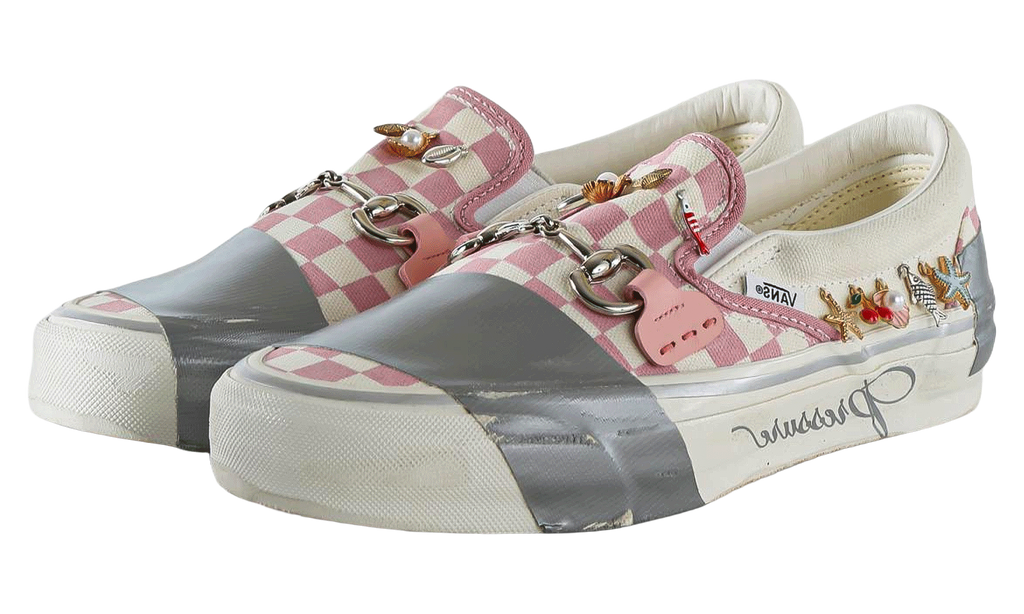 Premium Classic Slip-On 98 LX "Gregory Baffoni Checkerboard Dawn Pink" VN000D9PEN7 GBREVISED