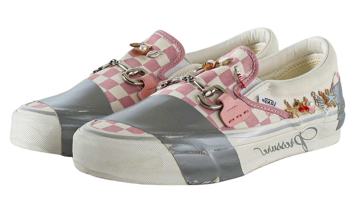 Premium Classic Slip-On 98 LX "Gregory Baffoni Checkerboard Dawn Pink" VN000D9PEN7 GBREVISED