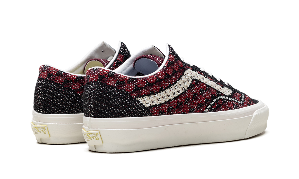 Premium Old Skool "Knit Pack - Geo Check Bordeaux Red" VN000EFKBRD