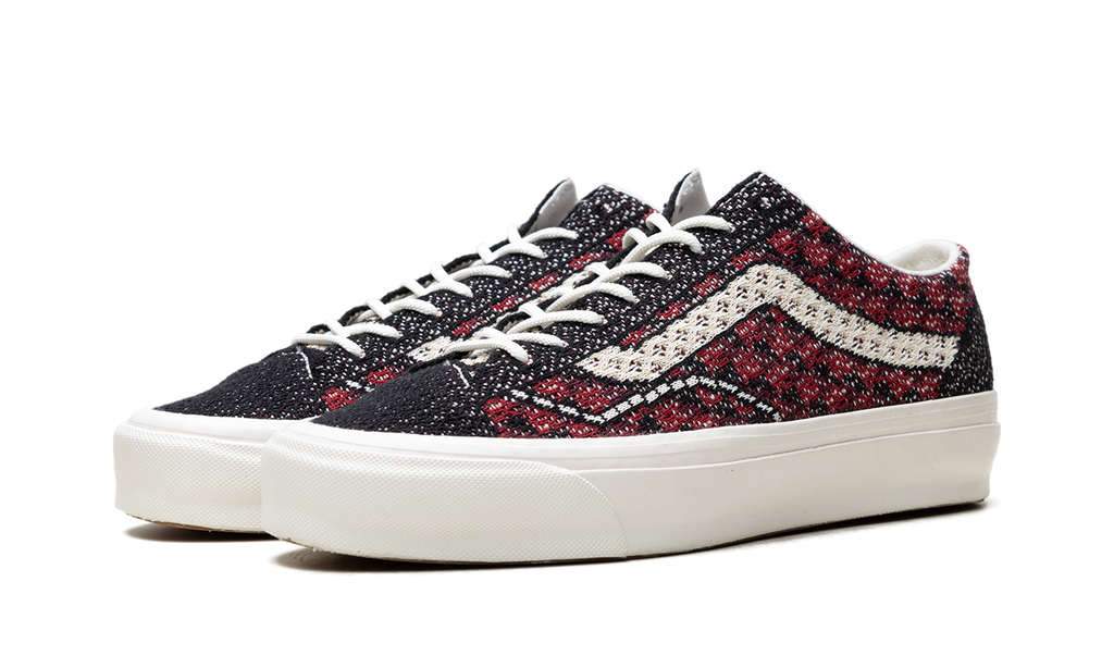 Premium Old Skool "Knit Pack - Geo Check Bordeaux Red" VN000EFKBRD