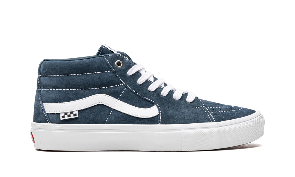 Pig Suede Skate Grosso Mid "Blue/White" VN0A5FCGY6Z