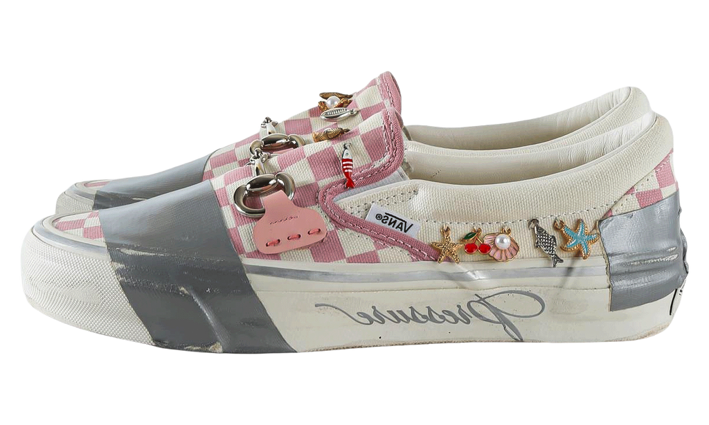 Premium Classic Slip-On 98 LX "Gregory Baffoni Checkerboard Dawn Pink" VN000D9PEN7 GBREVISED